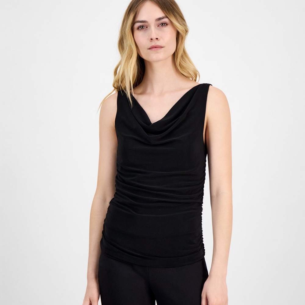 White House Black Market Cowl Mock Neck Formal Tank Top